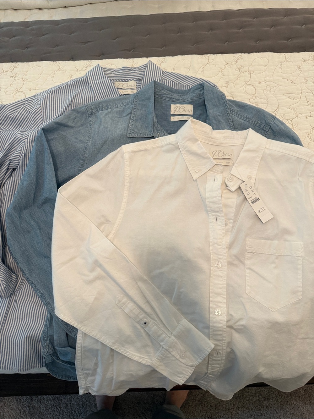 Lot of 3 J. Crew Classic Oxford Shirts